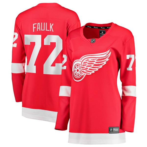 Women's Detroit Red Wings Justin Faulk Fanatics Red Home Breakaway Jersey - Image 2