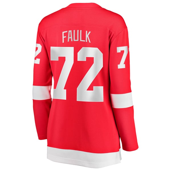Women's Detroit Red Wings Justin Faulk Fanatics Red Home Breakaway Jersey - Image 4