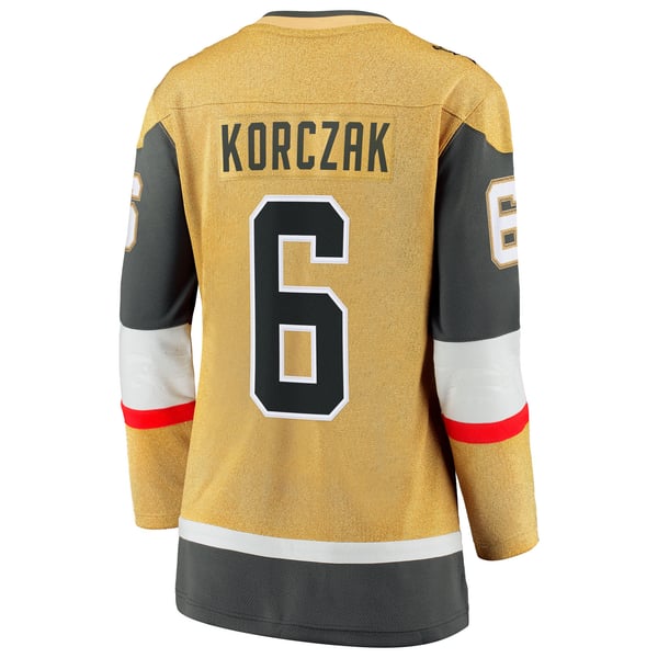 Women's Vegas Golden Knights Kaedan Korczak Fanatics Gold Home Breakaway Jersey - Image 4