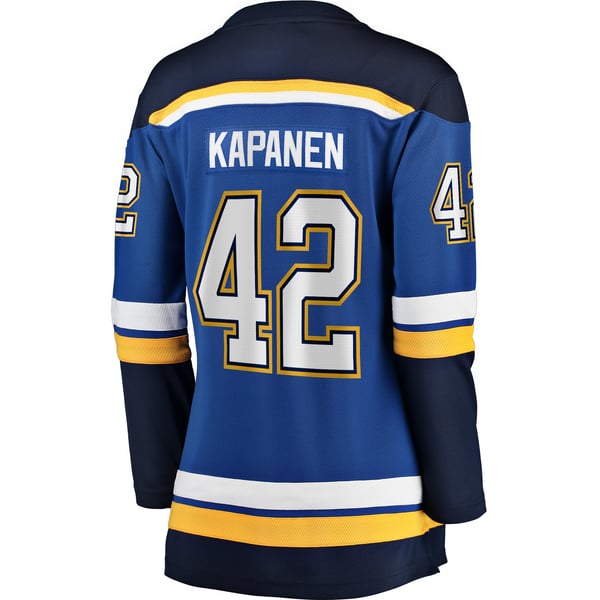 Women's St. Louis Blues Kasperi Kapanen Fanatics Blue Home Breakaway Player Jersey - Image 4