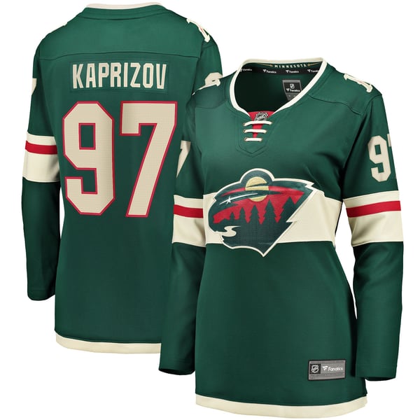 Women's Minnesota Wild Kirill Kaprizov Fanatics Green Home Breakaway Replica Jersey - Image 1