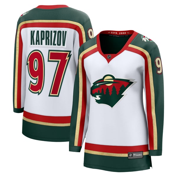 Women's Minnesota Wild Kirill Kaprizov Fanatics White 25th Anniversary Breakaway Player Jersey - Image 2