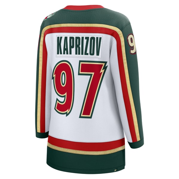 Women's Minnesota Wild Kirill Kaprizov Fanatics White 25th Anniversary Breakaway Player Jersey - Image 4