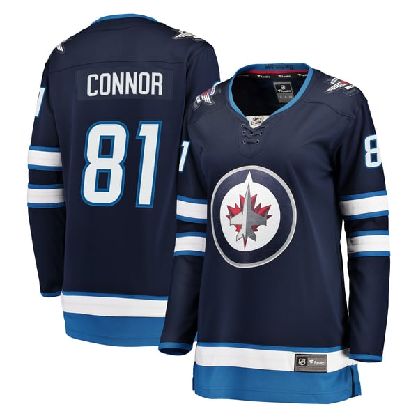 Women's Winnipeg Jets Kyle Connor Fanatics Navy Breakaway Jersey - Image 2