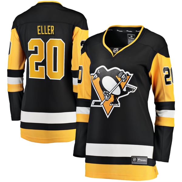 Women's Pittsburgh Penguins Lars Eller Fanatics Black Home Breakaway Player Jersey - Image 2