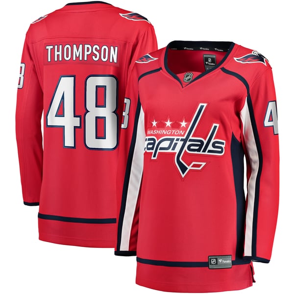 Women's Washington Capitals Logan Thompson Fanatics Red Home  Breakaway Jersey - Image 1