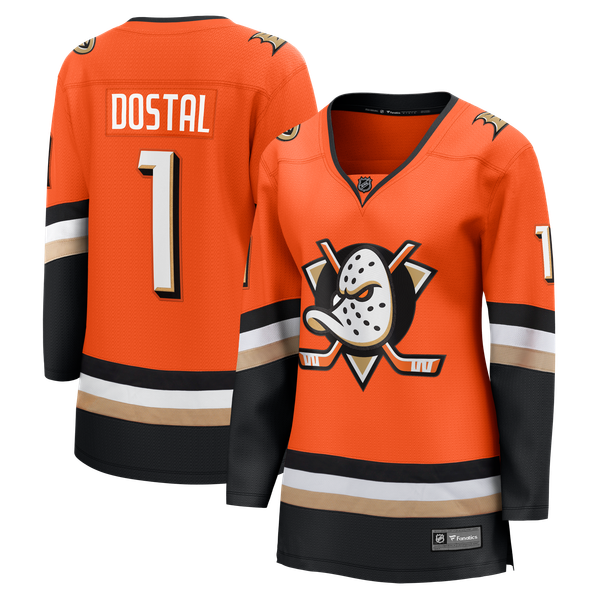 Women's Anaheim Ducks Lukas Dostal Fanatics Orange Home Breakaway Jersey
