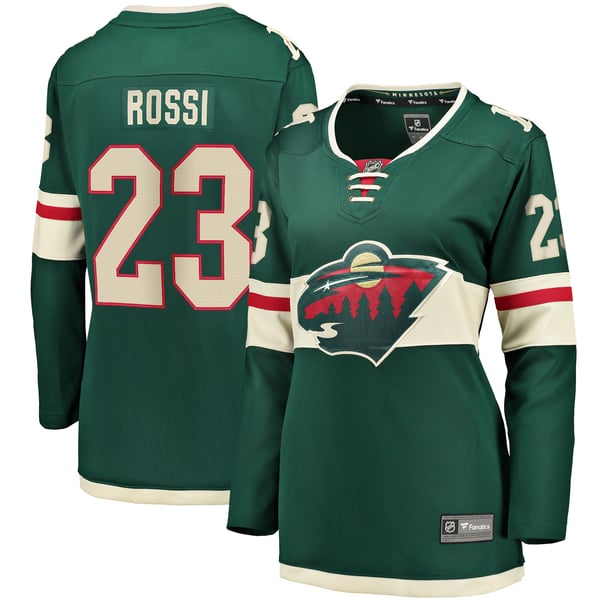 Women's Minnesota Wild Marco Rossi Fanatics Green Home Breakaway Player Jersey - Image 1