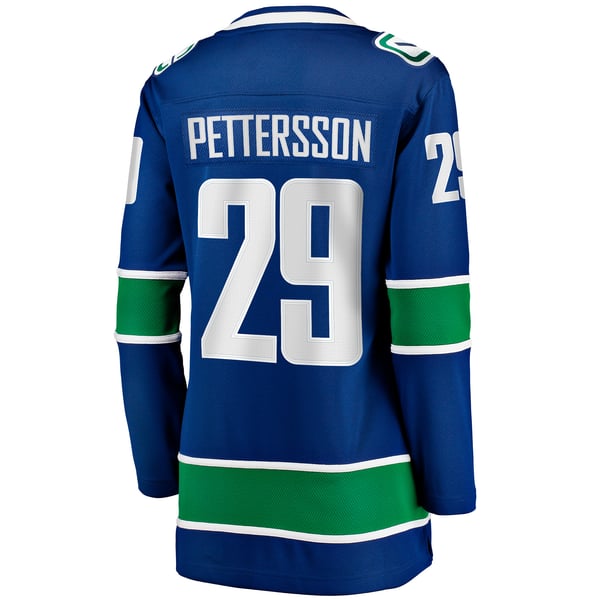 Women's Vancouver Canucks Marcus Pettersson Fanatics Blue Home Breakaway Player Jersey - Image 4