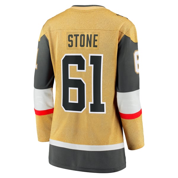 Women's Vegas Golden Knights Mark Stone Fanatics Gold Captain Patch Home Breakaway Player Jersey - Image 4
