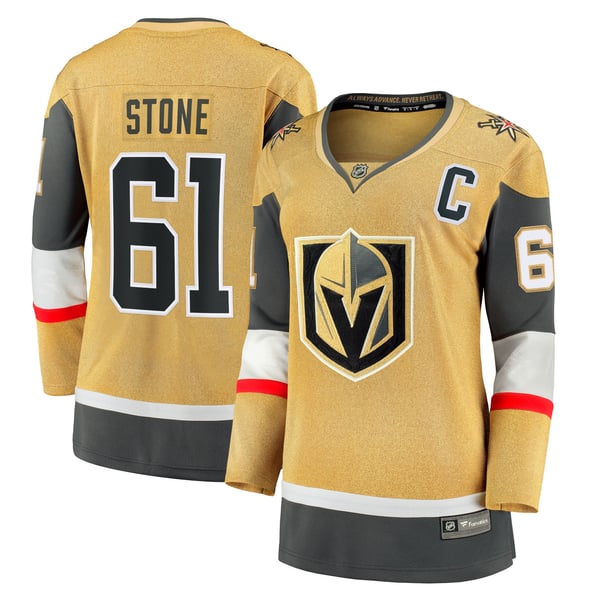 Women's Vegas Golden Knights Mark Stone Fanatics Gold Captain Patch Home Breakaway Player Jersey - Image 1