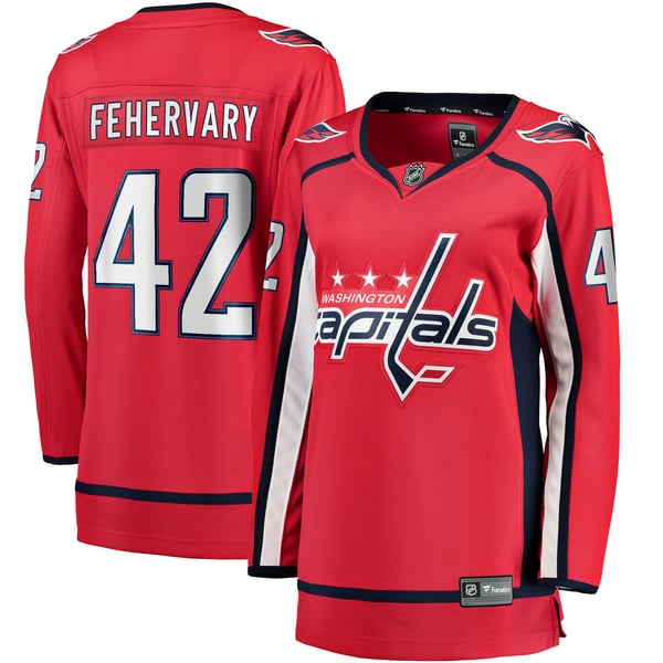Women's Washington Capitals Martin Fehervary Fanatics Red Home Breakaway Player Jersey - Image 2