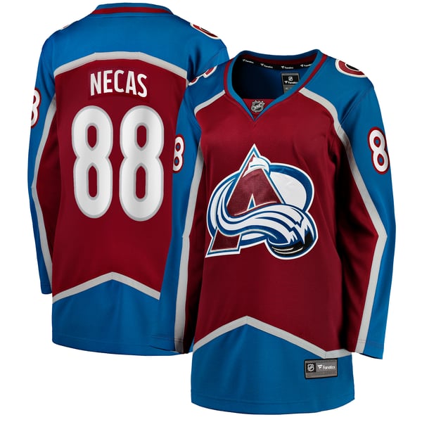Women's Colorado Avalanche Martin Necas Fanatics Burgundy  Breakaway Player Jersey - Image 1