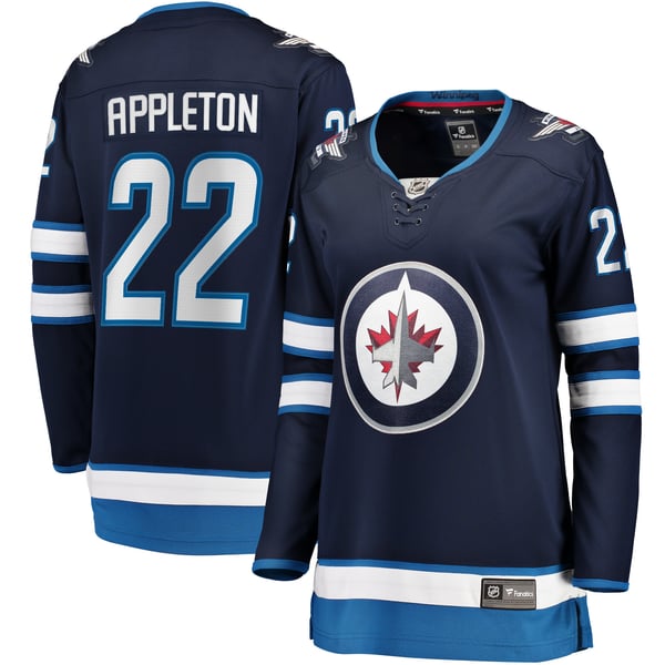 Women's Winnipeg Jets Mason Appleton Fanatics Navy Home Breakaway Jersey - Image 2