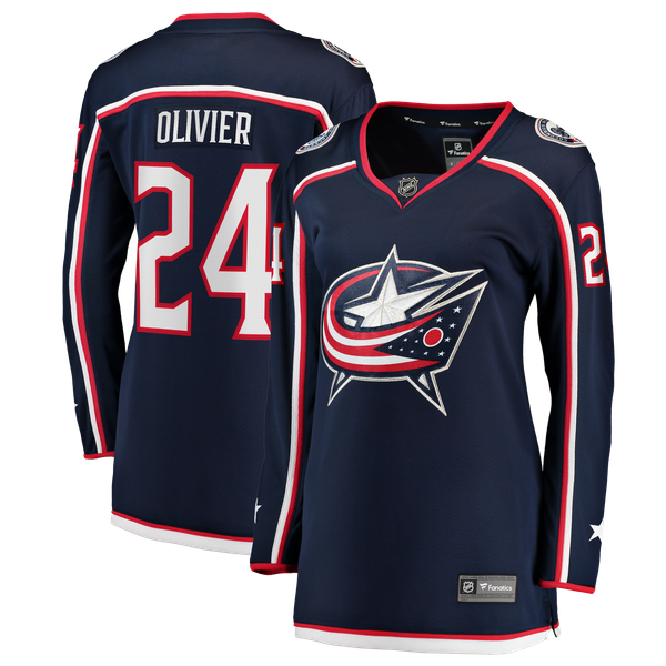 Women's Columbus Blue Jackets Mathieu Olivier Fanatics Navy Home Breakaway Jersey - Image 2