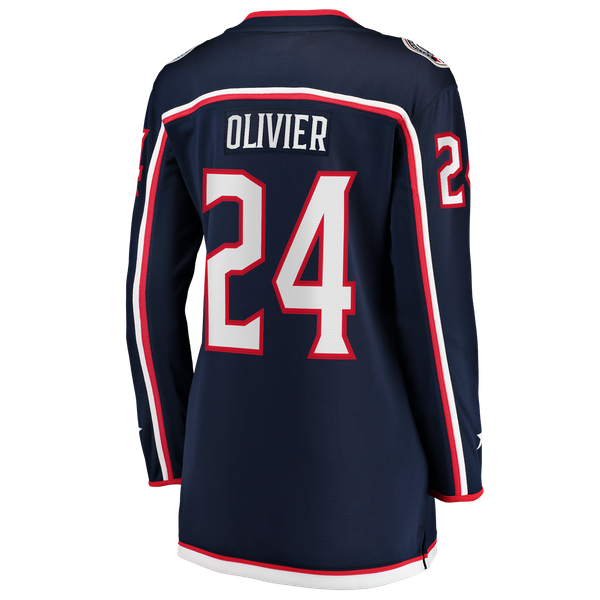Women's Columbus Blue Jackets Mathieu Olivier Fanatics Navy Home Breakaway Jersey - Image 4