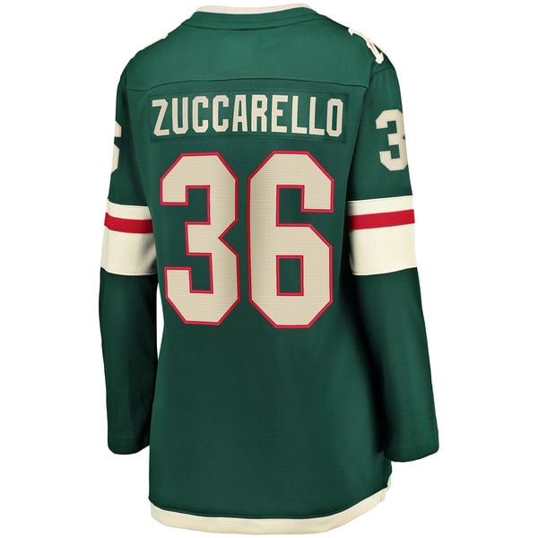Women's Minnesota Wild Mats Zuccarello Fanatics Green Breakaway Player Jersey - Image 4