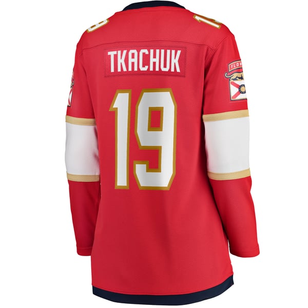 Women's Florida Panthers Matthew Tkachuk Fanatics Red Home Breakaway Player Jersey - Image 4
