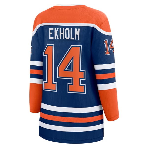 Women's Edmonton Oilers Mattias Ekholm Fanatics Royal Home Breakaway Jersey - Image 4