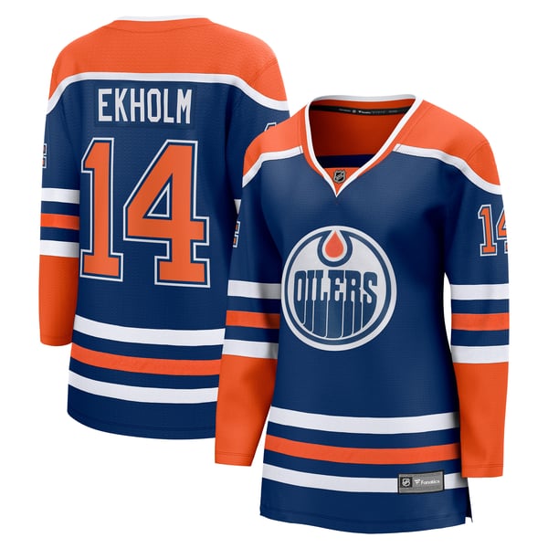 Women's Edmonton Oilers Mattias Ekholm Fanatics Royal Home Breakaway Jersey - Image 1