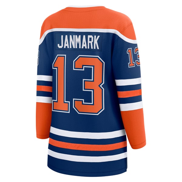 Women's Edmonton Oilers Mattias Janmark Fanatics Royal Home Breakaway Player Jersey - Image 4