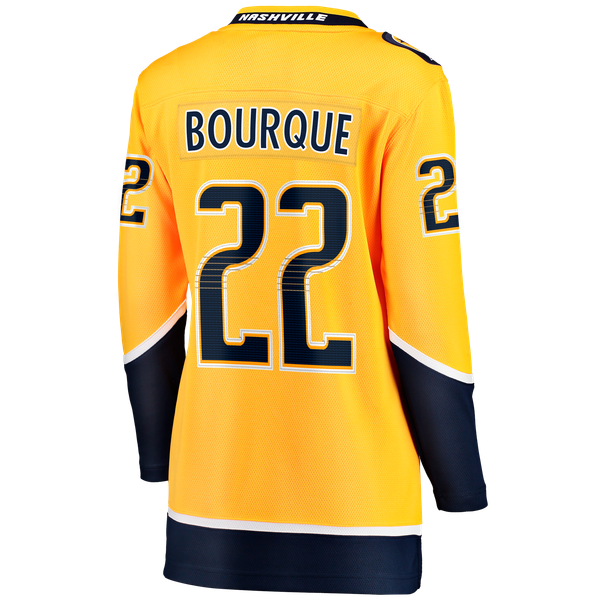 Women's Nashville Predators Mavrik Bourque Fanatics Gold Home Breakaway Jersey - Image 4