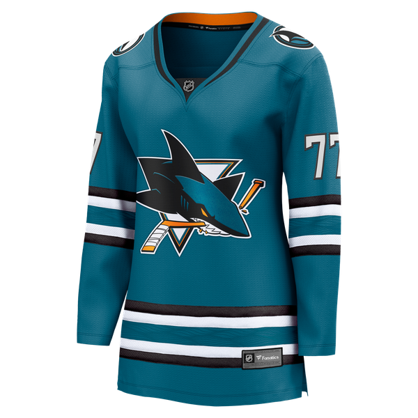 Women's San Jose Sharks Michael Misa Fanatics Teal Breakaway Jersey - Image 3