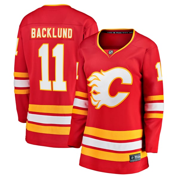 Women's Calgary Flames Mikael Backlund Fanatics Red Home Team Breakaway Player Jersey - Image 2