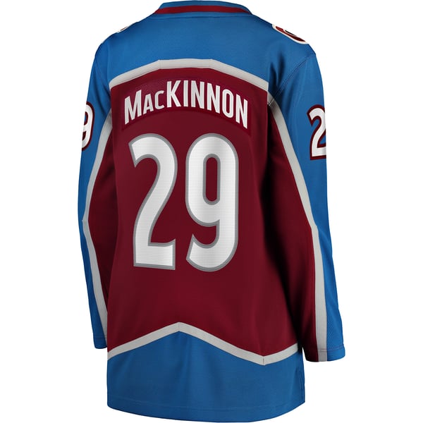 Women's Colorado Avalanche Nathan MacKinnon Fanatics Maroon Home Breakaway Jersey - Image 4