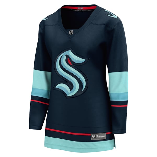 Women's Seattle Kraken Fanatics Navy Home Breakaway Jersey - Image 3