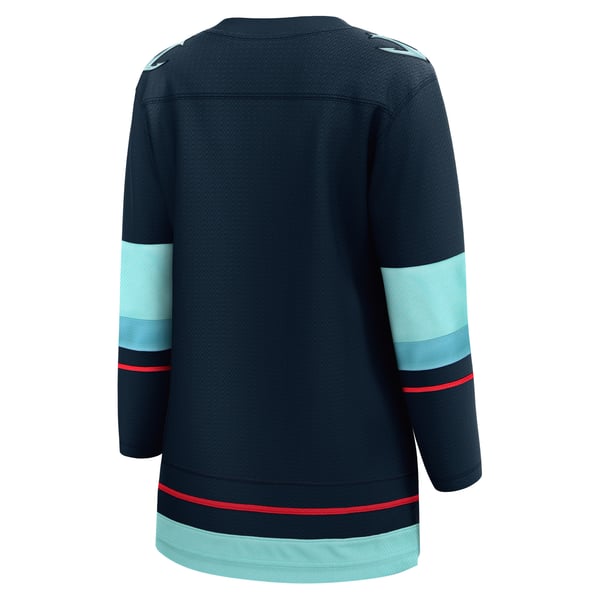 Women's Seattle Kraken Fanatics Navy Home Breakaway Jersey - Image 4