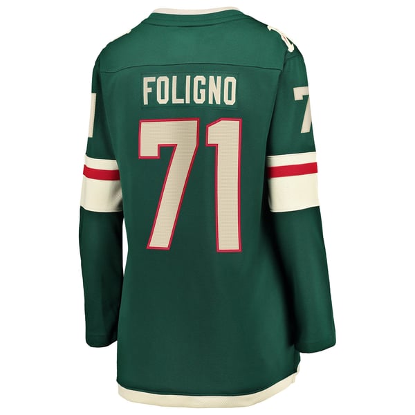 Women's Minnesota Wild Nick Foligno Fanatics Green Home Breakaway Jersey - Image 4