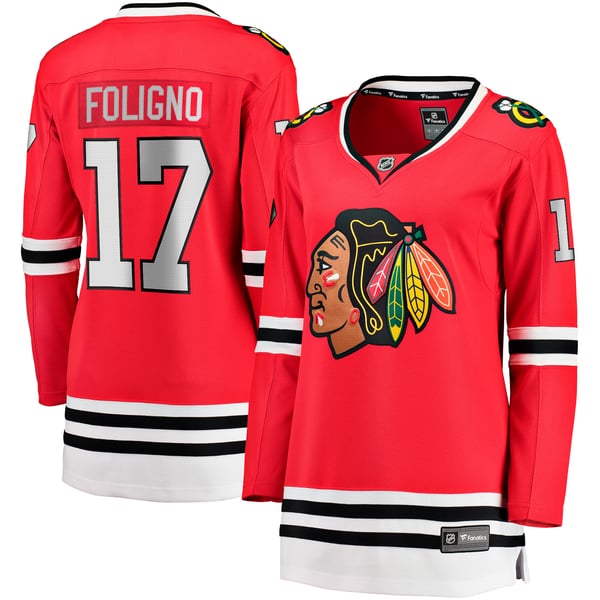 Women's Chicago Blackhawks Nick Foligno Fanatics Red Home Breakaway Player Jersey - Image 2