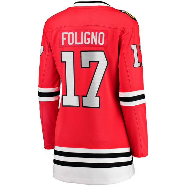 Women's Chicago Blackhawks Nick Foligno Fanatics Red Home Breakaway Player Jersey - Image 4