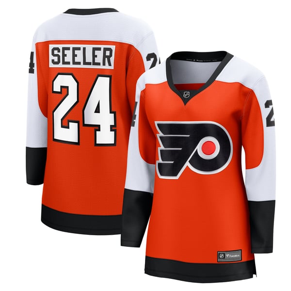 Women's Philadelphia Flyers Nick Seeler Fanatics Orange Home Breakaway Player Jersey - Image 1