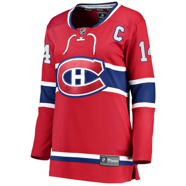 Women's Montreal Canadiens Nick Suzuki Fanatics Red Home Captain Patch Breakaway Player Jersey - Image 3