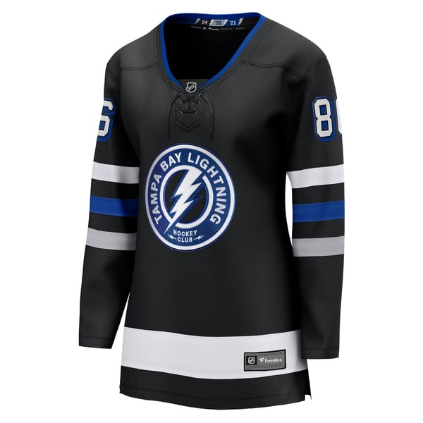 Women's Tampa Bay Lightning Nikita Kucherov Fanatics Black  Breakaway Jersey - Image 3