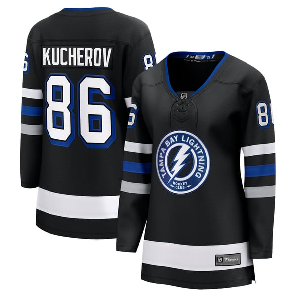 Women's Tampa Bay Lightning Nikita Kucherov Fanatics Black  Breakaway Jersey - Image 1