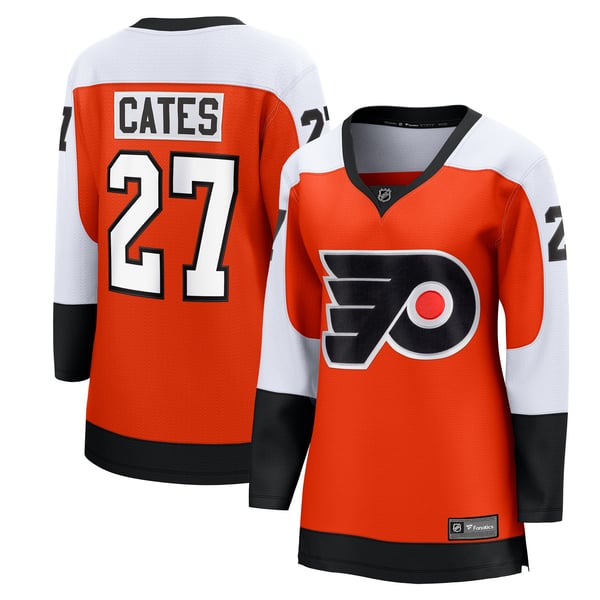 Women's Philadelphia Flyers Noah Cates Fanatics Orange Home Breakaway Player Jersey - Image 1