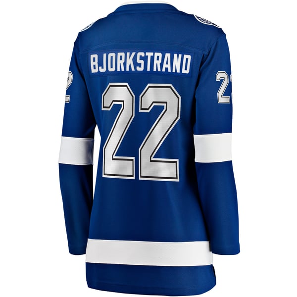 Women's Tampa Bay Lightning Oliver Bjorkstrand Fanatics Blue Home Breakaway Player Jersey - Image 4