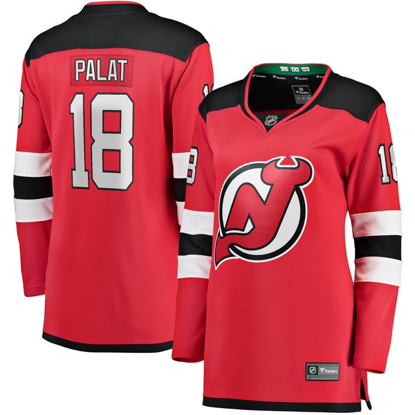 Women's New Jersey Devils Ondrej Palat Fanatics Red Home Breakaway Player Jersey - Image 2