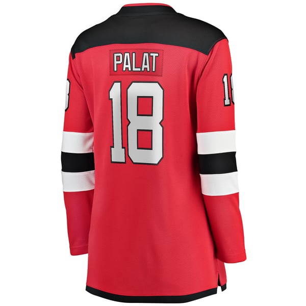 Women's New Jersey Devils Ondrej Palat Fanatics Red Home Breakaway Player Jersey - Image 4