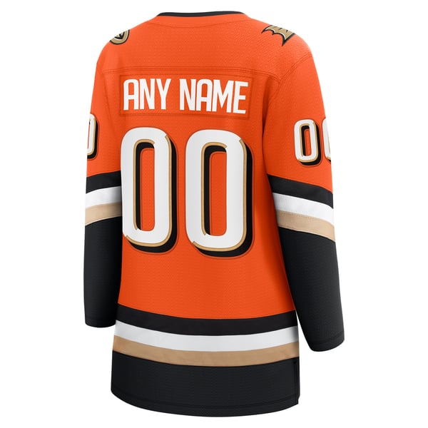 Women's Anaheim Ducks Fanatics Orange Home Breakaway Custom Jersey