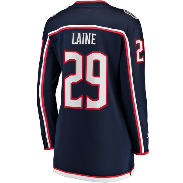 Women's Columbus Blue Jackets Patrik Laine Fanatics Navy Home Breakaway Jersey - Image 4