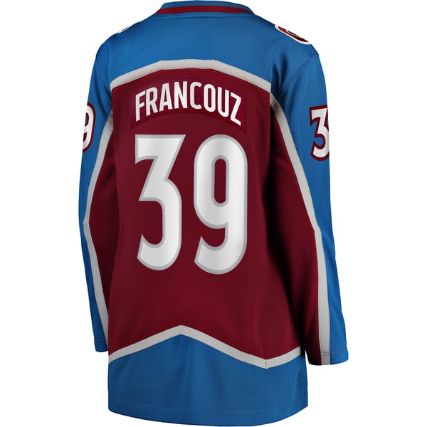 Women's Colorado Avalanche Pavel Francouz Fanatics Burgundy Home Breakaway Player Jersey - Image 4