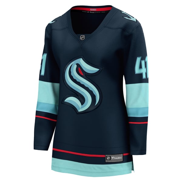 Women's Seattle Kraken Pierre-Edouard Bellemare Fanatics Deep Sea Blue Home Breakaway Player Jersey - Image 3