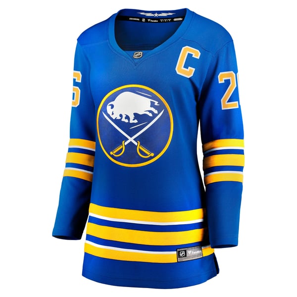 Women's Buffalo Sabres Rasmus Dahlin Fanatics Royal Home Captain Patch Breakaway Jersey - Image 3