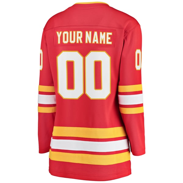 Women's Calgary Flames Fanatics Red Home Breakaway Custom Jersey - Image 4