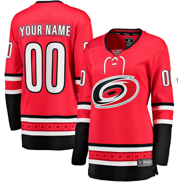Women's Carolina Hurricanes Fanatics Red Alternate Breakaway Custom Jersey - Image 2