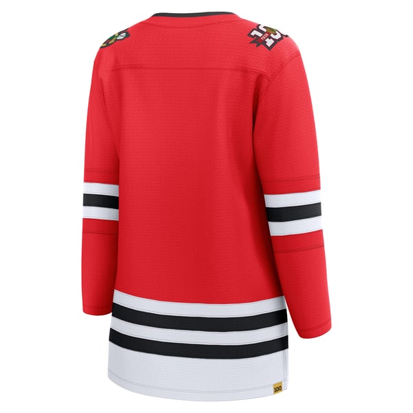 Women's Chicago Blackhawks Fanatics Red Centennial Breakaway Jersey - Image 4